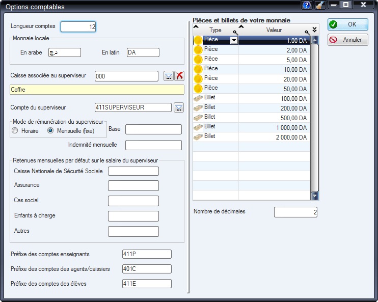 Options comptables