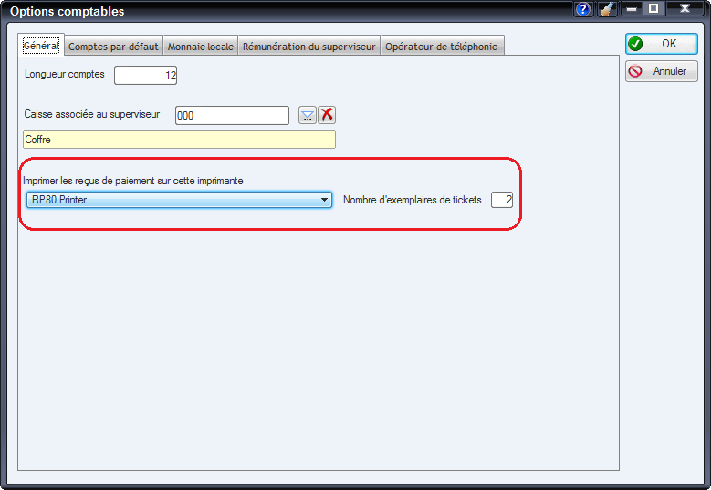 Options comptables - chois d'une imprimante de caisse